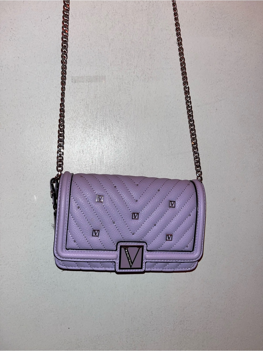 Victoria’s secret Lilac Quilted Shoulder Bag with Chain Strap